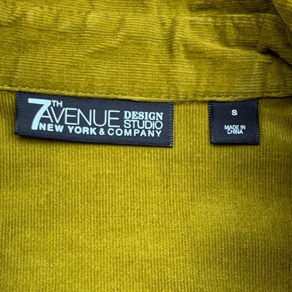 7th Ave Design Studio Small Corduroy Cropped Puff Shoulder Jacket Sz S - Picture 11 of 13